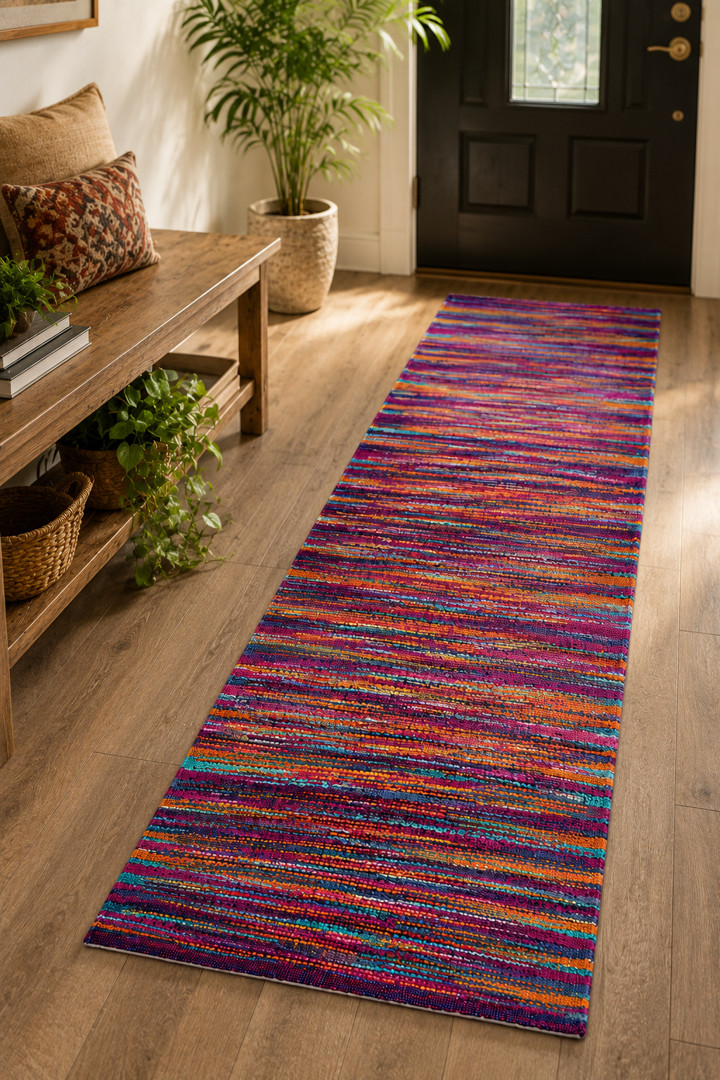 Vibrance Collection Chenile Stripe rug 60x120 cm.