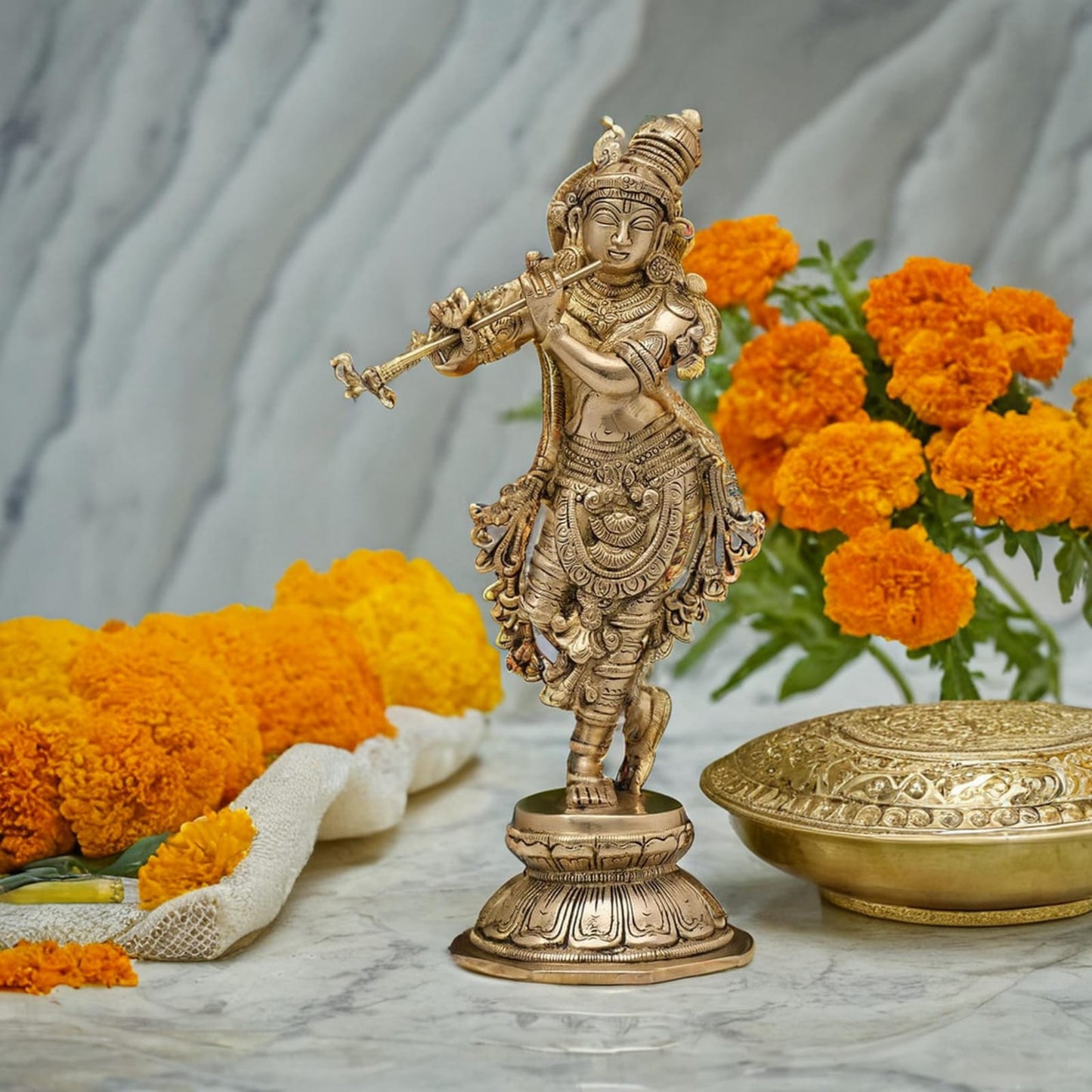 Lord Krishna playing flute