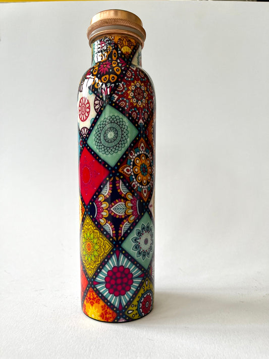 Handcrafted beautiful Copper water bottle.