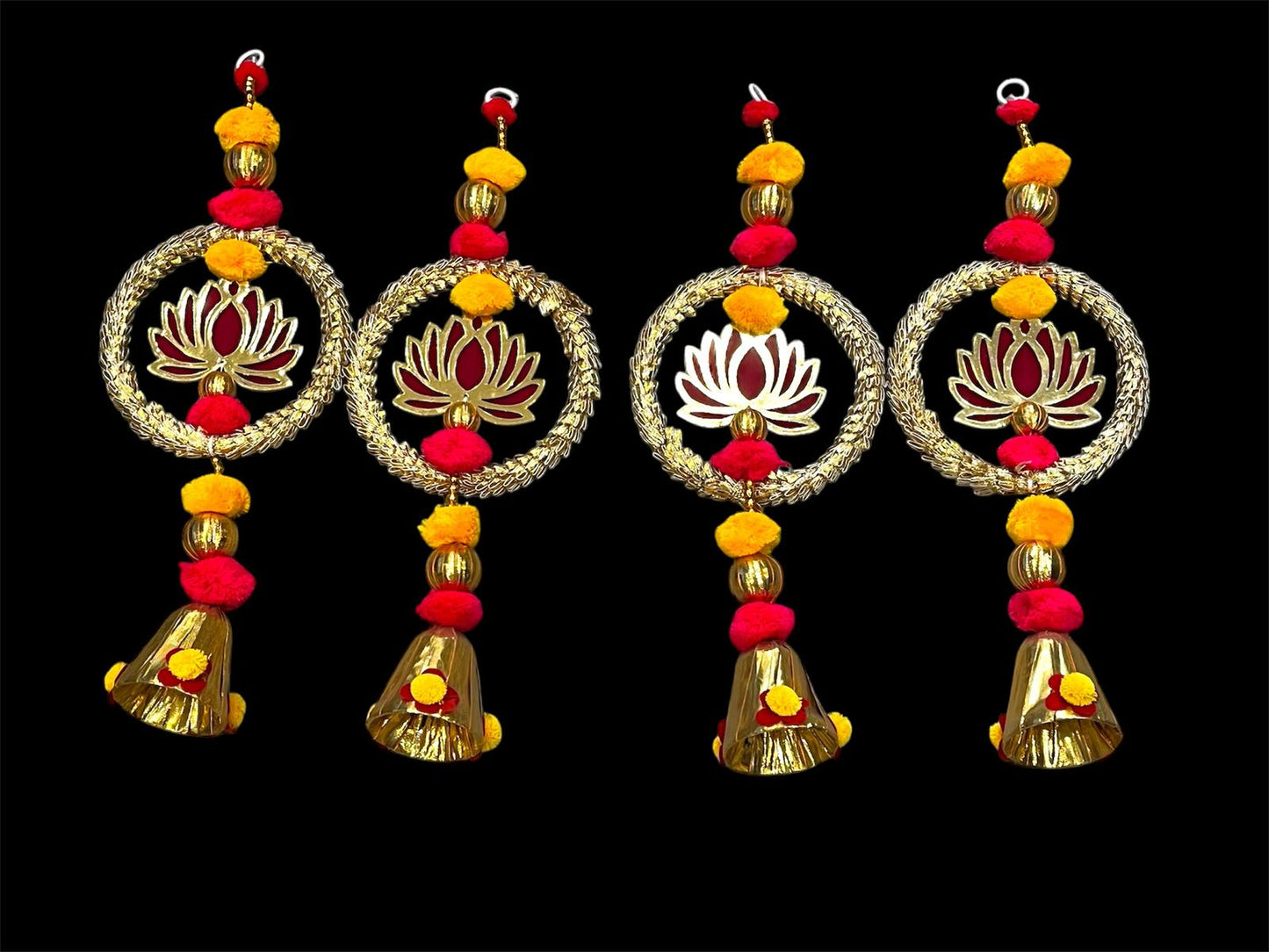 Lotus Floral Hanging Decoration for Weddings and Festive Occasions. Set of 2