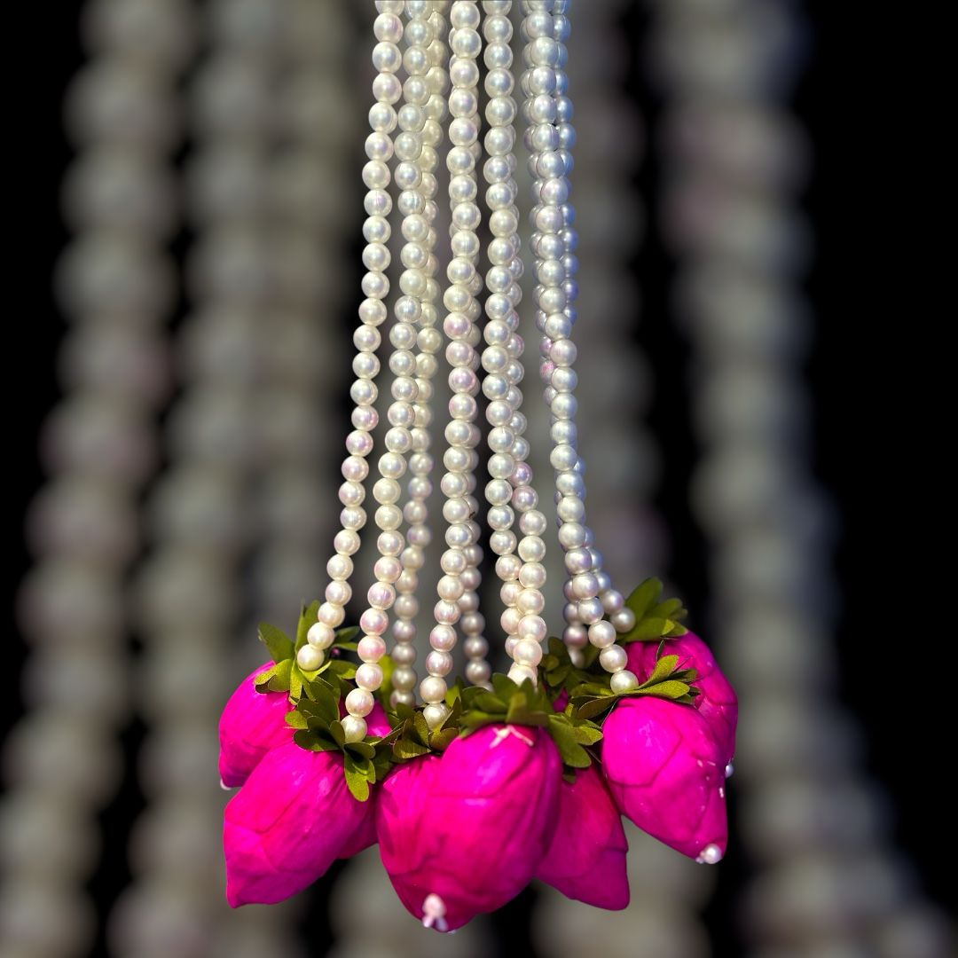 Lotus beads Hanging Decoration for Weddings and Festive Occasions. Set of 2