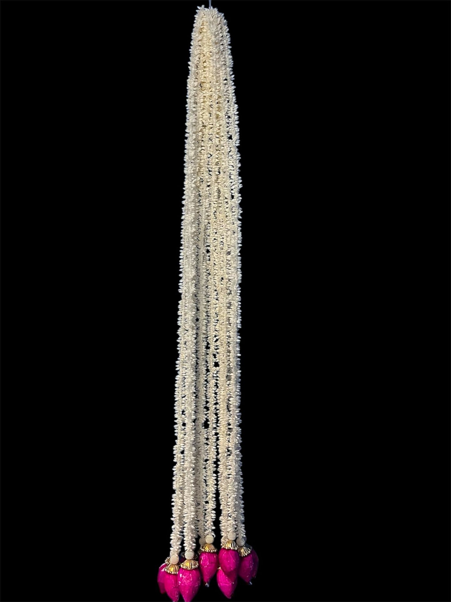 Handmade Jasmine Lotus floral Hanging Decoration for Weddings and Festive Occasions.