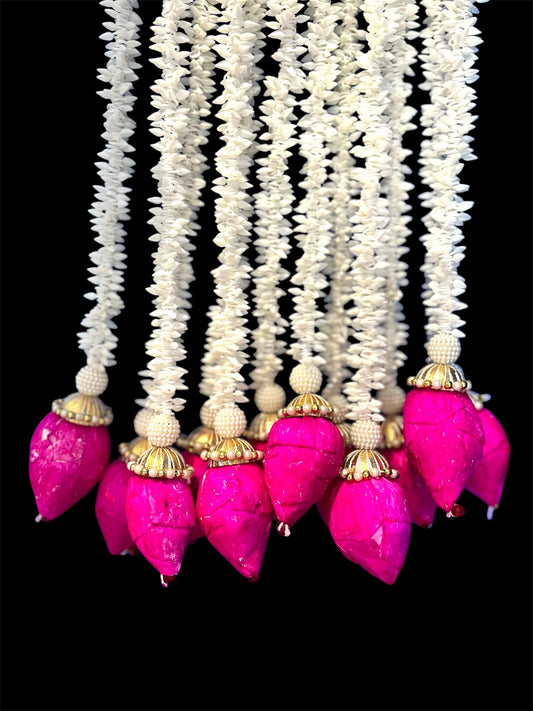 Handmade Jasmine Lotus floral Hanging Decoration for Weddings and Festive Occasions.
