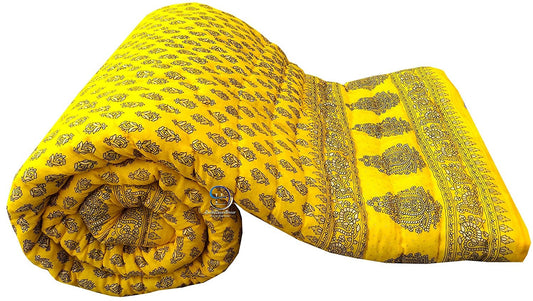 Light weight organic cotton 300 TC traditional Rajasthani printed throw