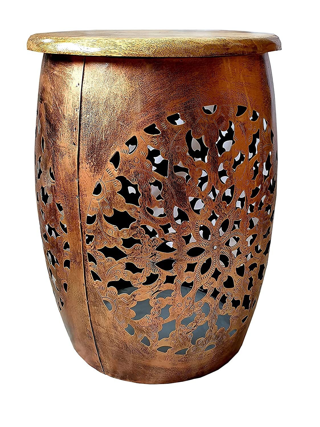 Hand painted iron stool