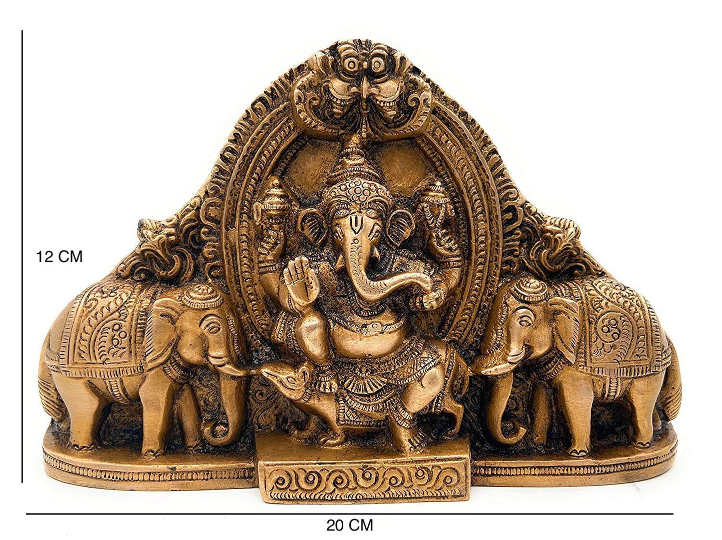 Ganesha with elephant pair Idol Door Entry Wall Hanging
