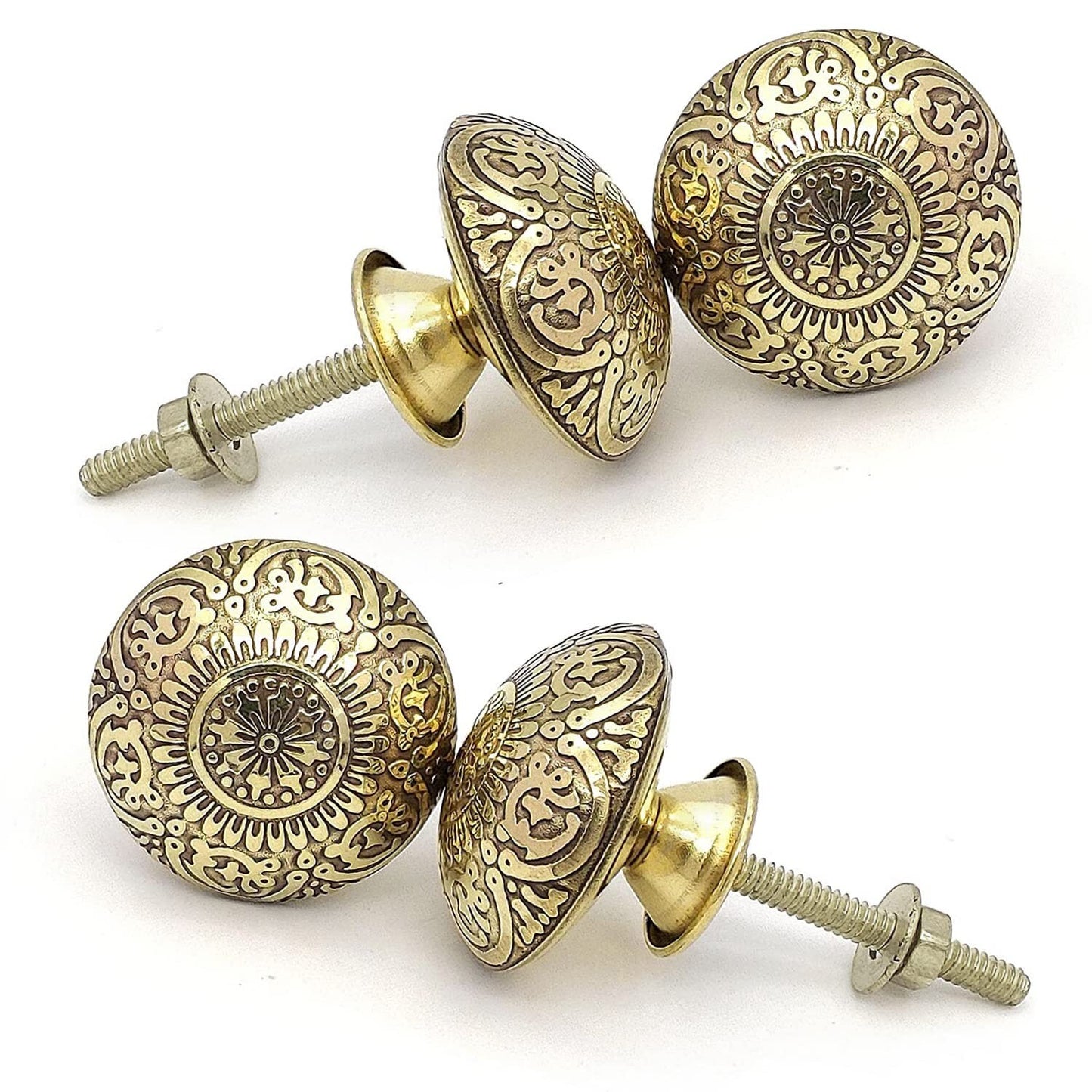 Brass Door Knobs/Drawer Pulls Dresser Door Knobs/Pull and Push Handle Knobs for Cabinets, Wardrobes & Kitchen Cupboards/Handmade