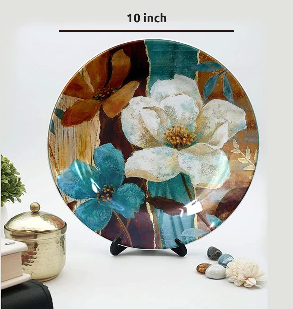 Hand crafted Wall Hanging Ceramic Plates (5 pcs Set) Multicolor