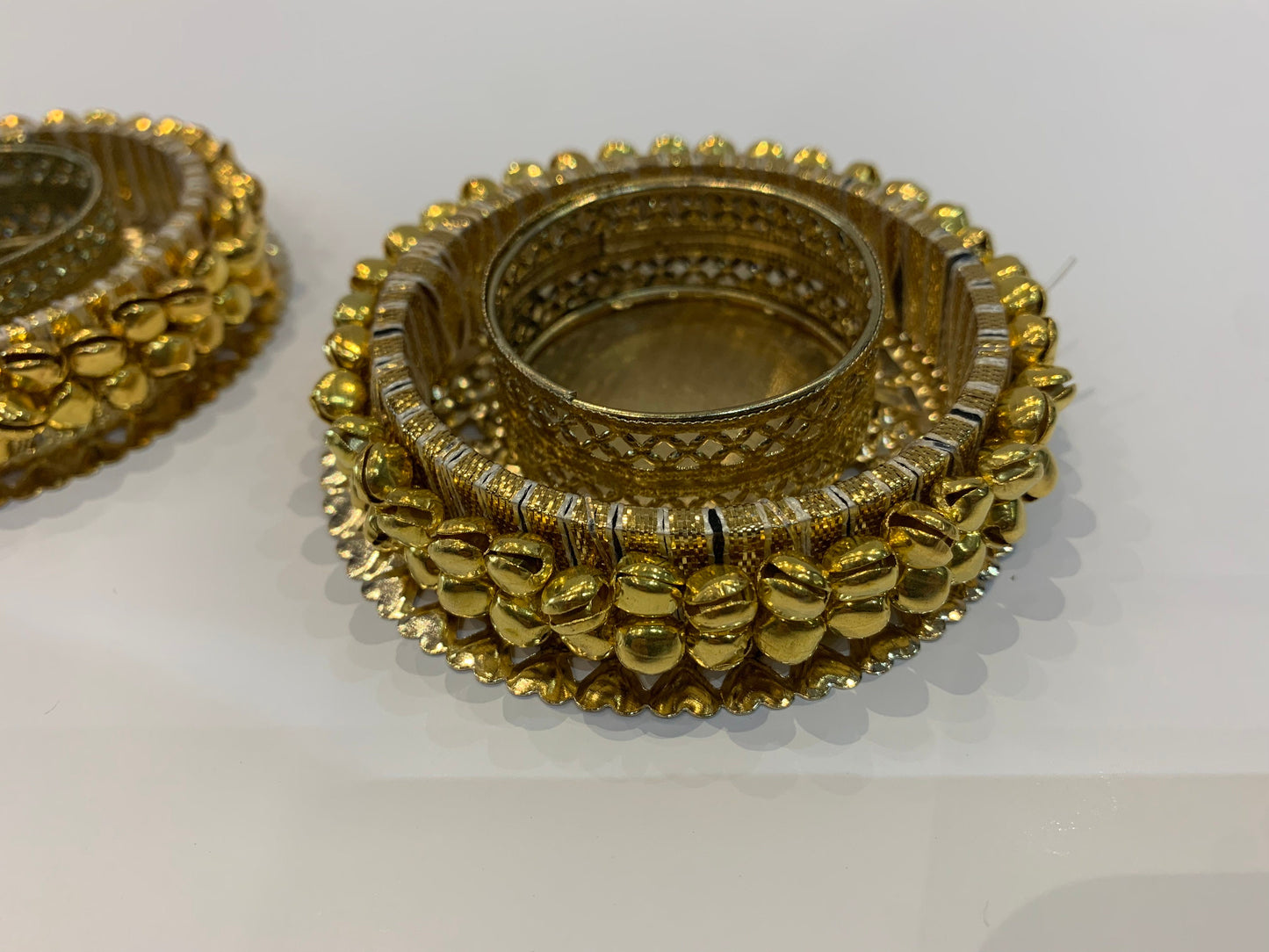 Set of 6, Decorative t-light holder (diya) with beautiful ghungroo. decoration, diya