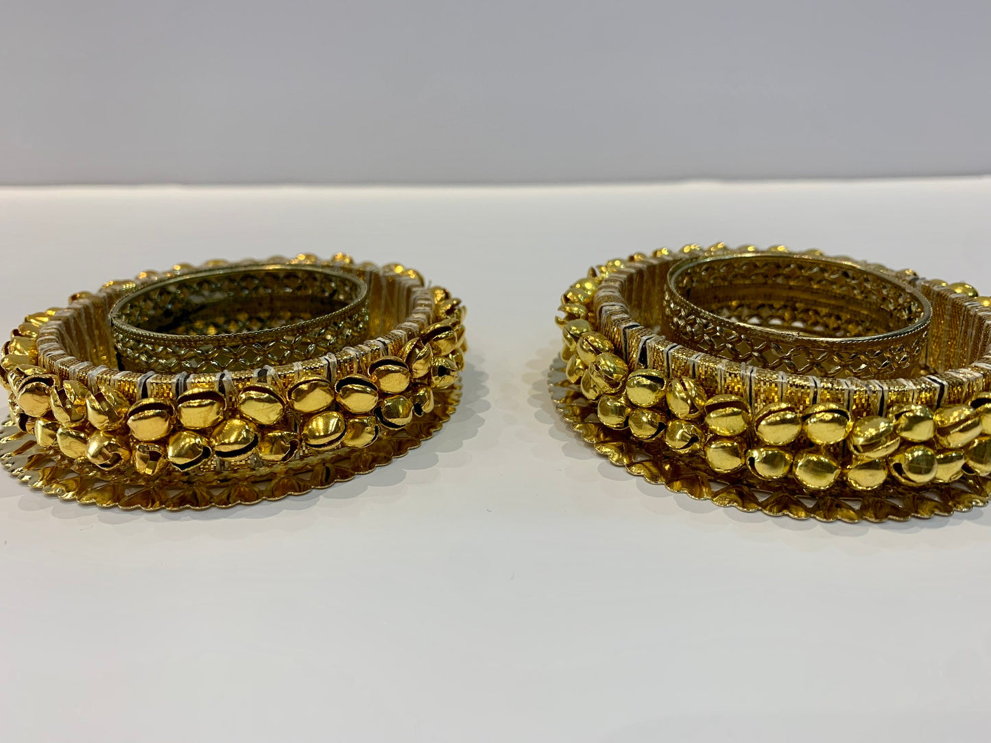 Set of 6, Decorative t-light holder (diya) with beautiful ghungroo. decoration, diya