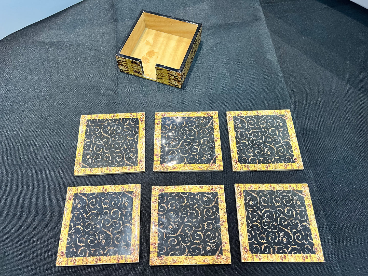 Wooden mosaic coasters