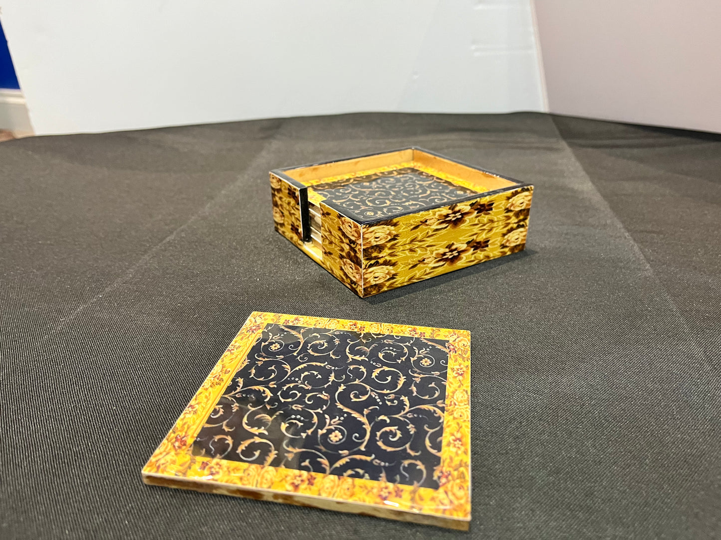 Wooden mosaic coasters