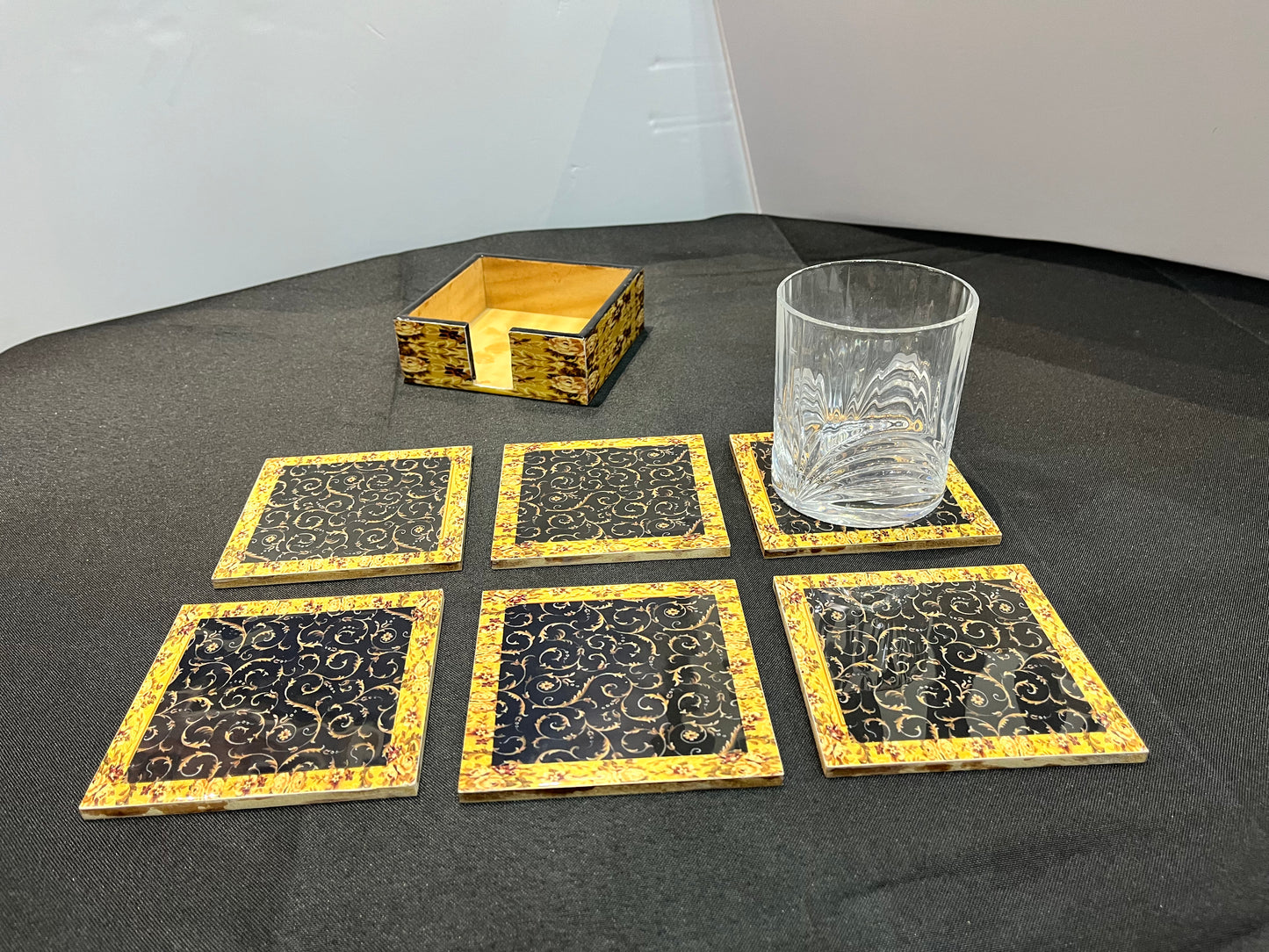 Wooden mosaic coasters