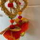 Handmade colourful Hanging Decoration for Weddings and Festive Occasions. Set of 2