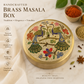Handcrafted Brass Peacock Masala Box.