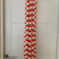 Handmade Red and white floral Hanging Decoration for Weddings and Festive Occasions.