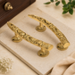 Handcrafted Brass Ganesha Door Handle Pair/ Traditional Indian Luxury Door Hardware.