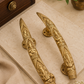 Handcrafted Brass Ganesha Door Handle Pair/ Traditional Indian Luxury Door Hardware.