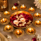 Artisan Brass Floating Diya Centerpiece