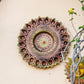 Terracotta 21 Diya Antique Metallic Shade Thali