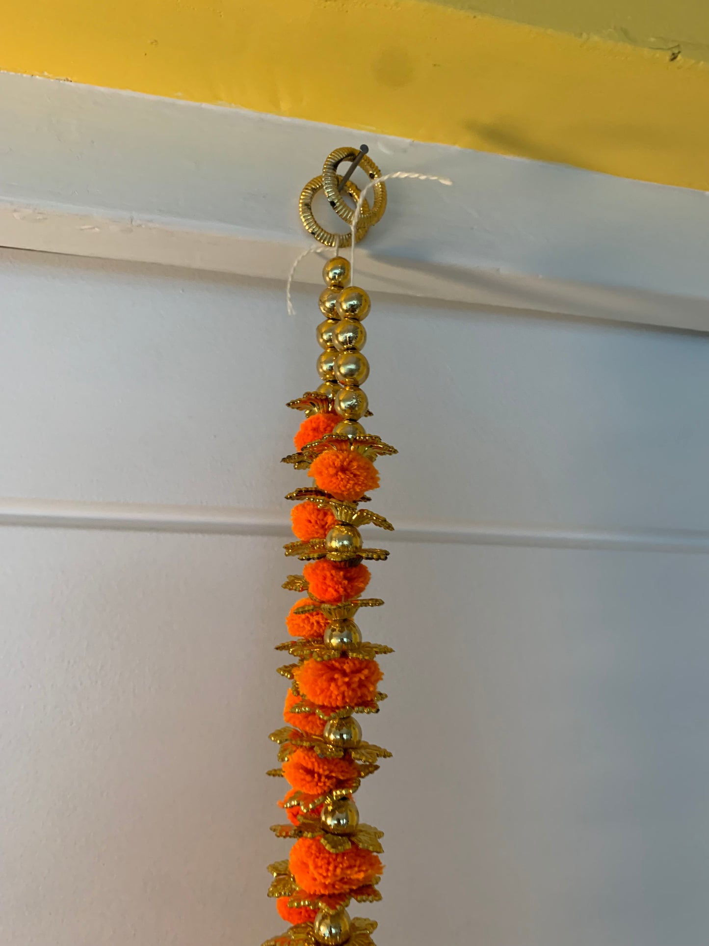 Handmade colourful Hanging Decoration for Weddings and Festive Occasions. Set of 2