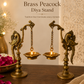 Mayura Heritage Brass Peacock Diya Stand Pair