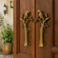 Handcrafted Brass Bird Branch Door Handles