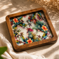 Elegant Wood & Resin 7-Piece Platter Set – Artisanal Serving Collection