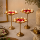 Royal Lotus Diya Pedestal Trio