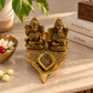 Divine Lakshmi Ganesha Diya – Antique Gold Prosperity Lamp