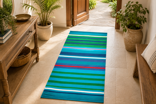 Ocean Breeze Handwoven Runner Rug