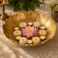 Golden Lotus Trio – Reflective Water Bowls for Modern Home Decor
