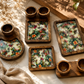 Elegant Wood & Resin 7-Piece Platter Set – Artisanal Serving Collection