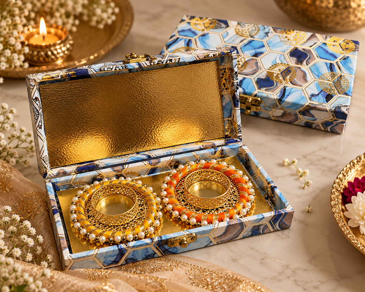 Diwali diya gift box. Set of 2 diya in a box.