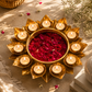 Golden Lotus Candle Urli.