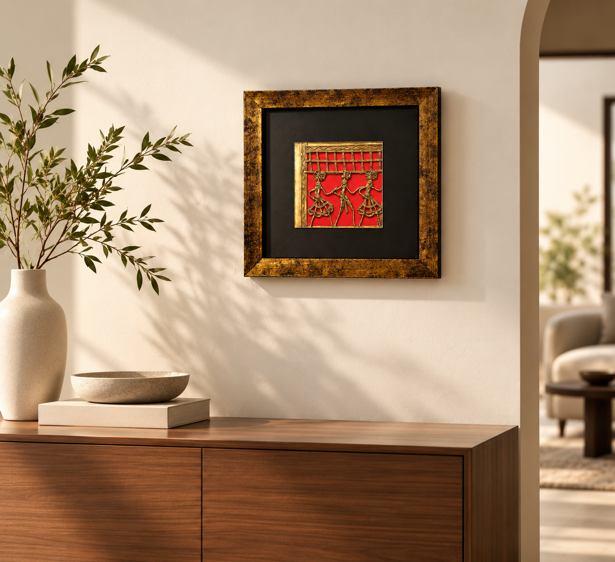 Indian Dokra art wall hanging