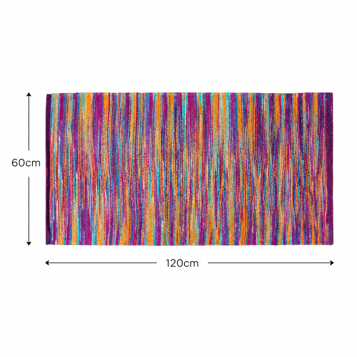 Vibrance Collection Chenile Stripe rug 60x120 cm.