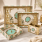 Royal Peacock 4-Piece Serving & Organizer Tray Set