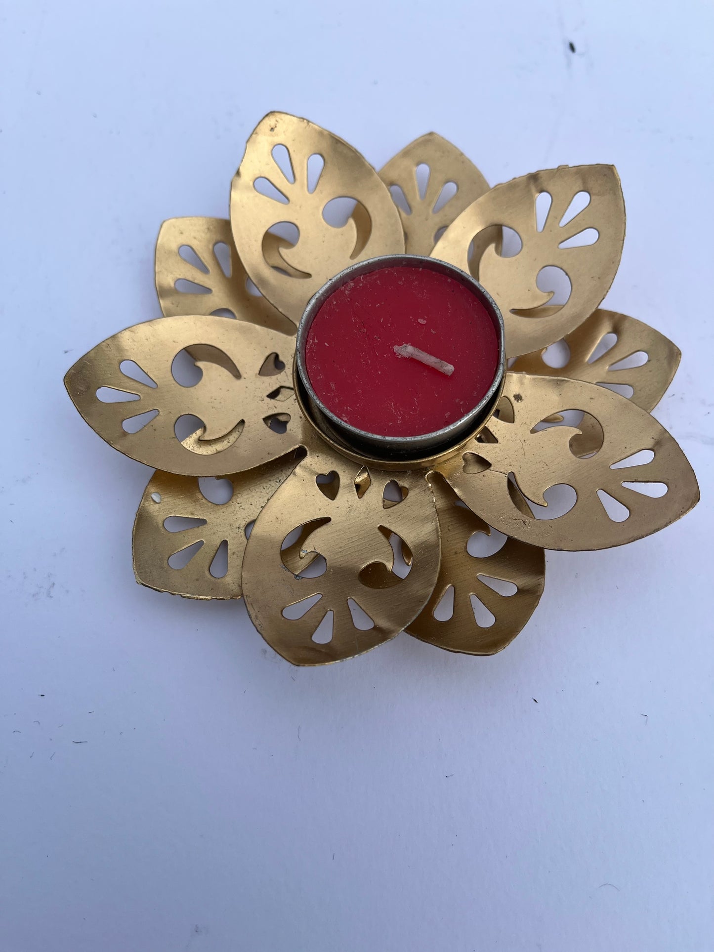 Radiant Flames - Metal laser cut diyas. Set of 2 box