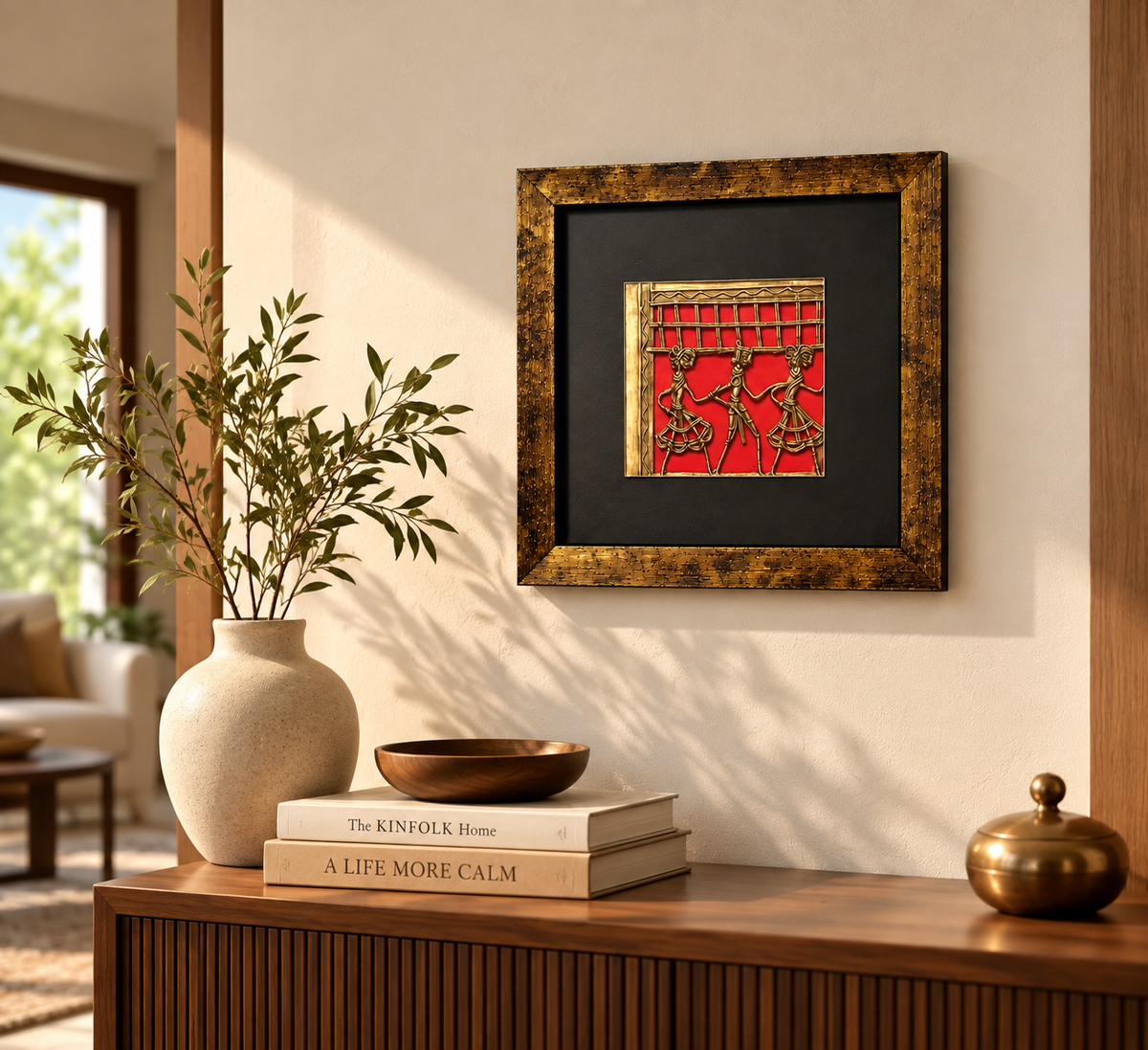 Indian Dokra art wall hanging