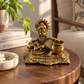 Divine Bal Krishna with Makhan Matki – Antique Gold Decorative Idol
