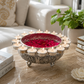Traditional Silver Urli with Candle Stand – Floral Home Décor Centerpiece