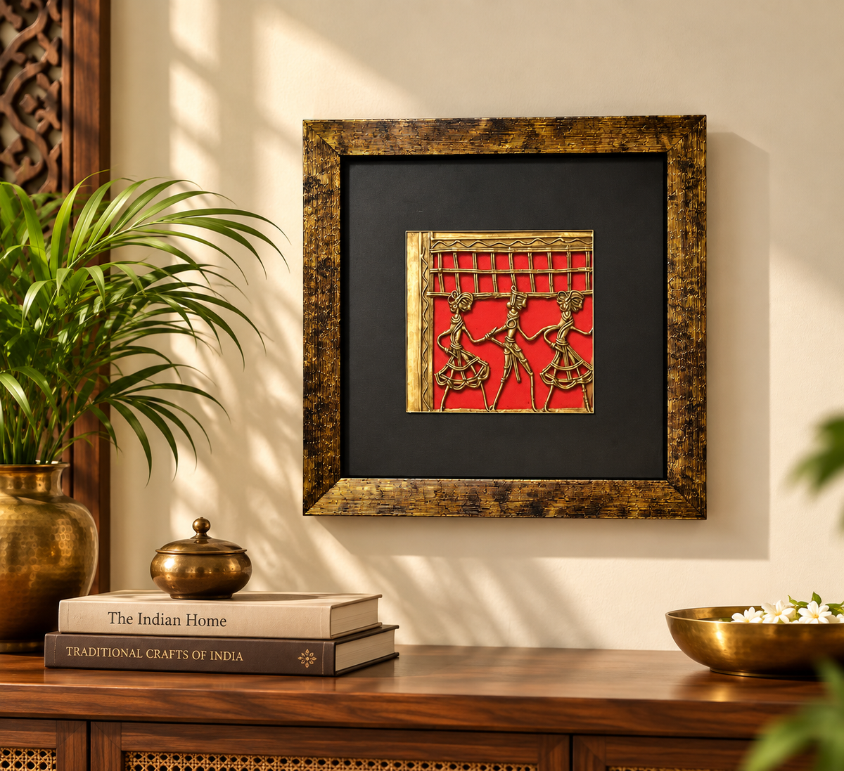 Indian Dokra art wall hanging