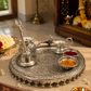 Aaradhya Heritage German Silver Pooja Thali Set