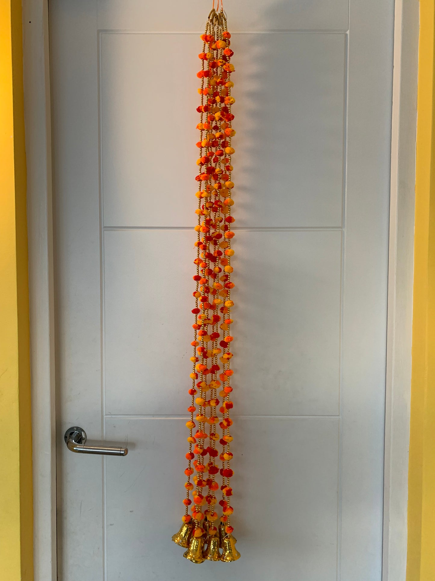 Handmade colourful Hanging Decoration for Weddings and Festive Occasions. Set of 2