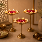 Royal Lotus Diya Pedestal Trio