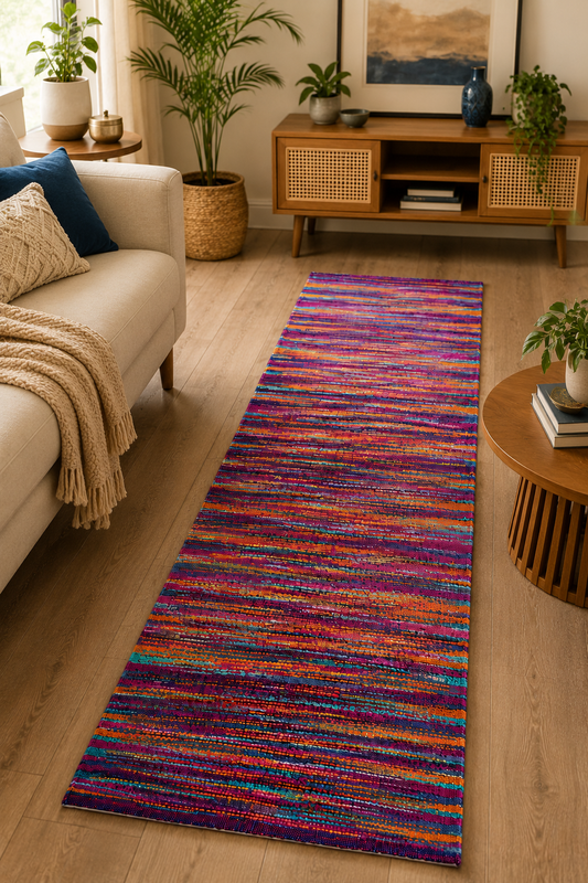 Vibrance Collection Chenile Stripe rug 60x120 cm.