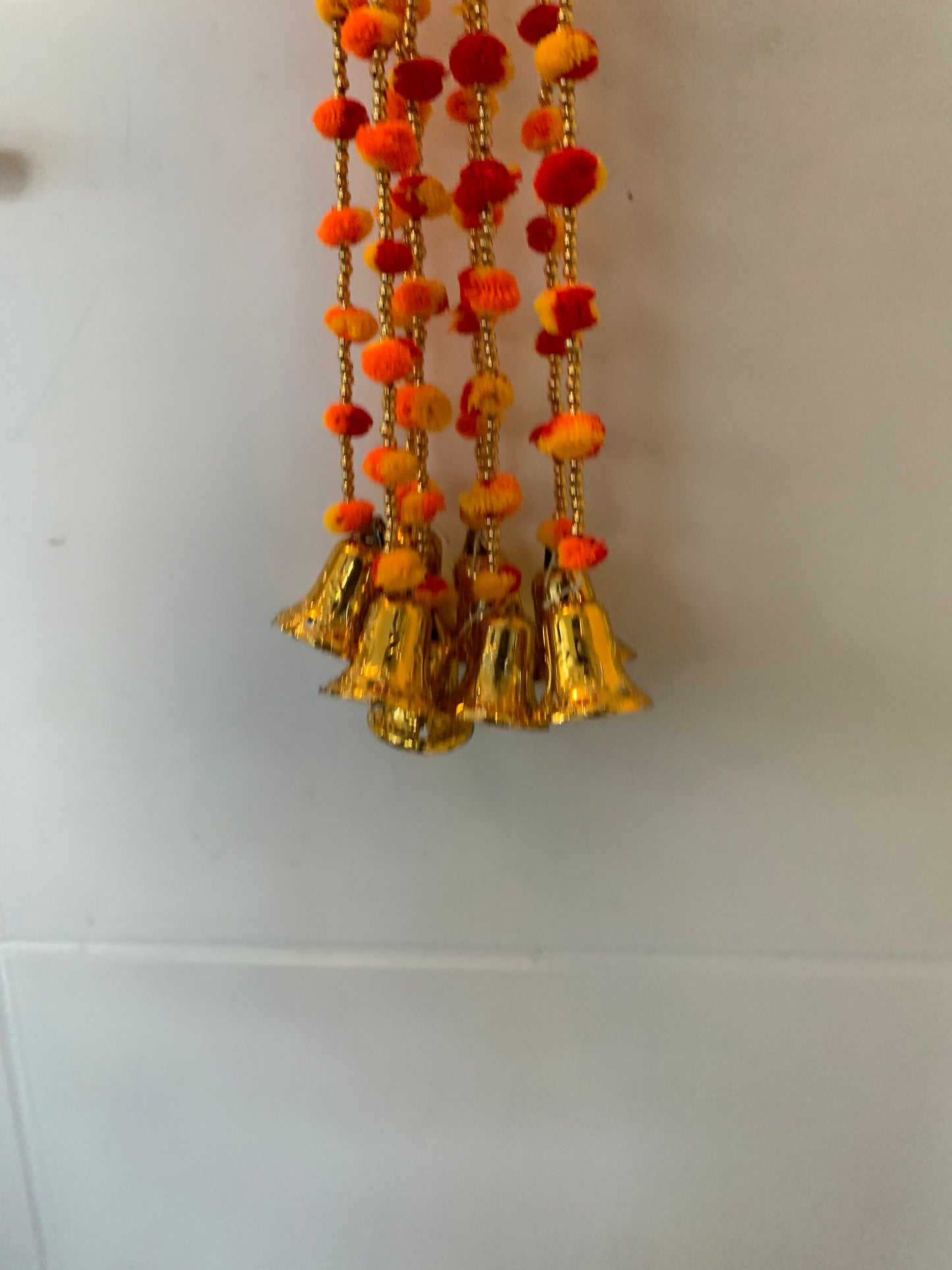 Handmade colourful Hanging Decoration for Weddings and Festive Occasions. Set of 2