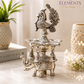 German Silver Peacock Diya