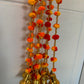 Handmade colourful Hanging Decoration for Weddings and Festive Occasions. Set of 2